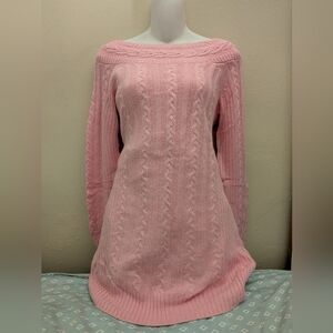 Limited Too Pink Cable Knit Sweater